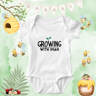 Geschlechtsneutrales islamisches Zitat Slogan Jung Baby Strampler