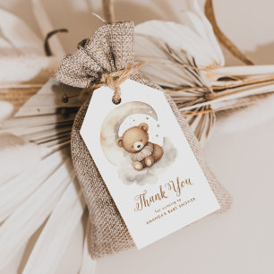 Geschlechtsneutrales Teddybär Mond Baby Shower Ges Geschenkanhänger