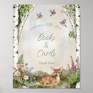 Geschlechtsneutrales Waldtor und Reh-Baby Shower Poster
