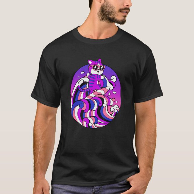 Geschlechtsorgane Surfkatze Geschlechtsflüssigkeit T-Shirt (Vorderseite)
