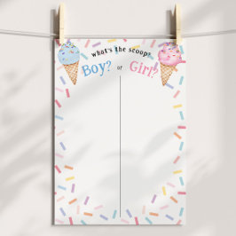 Geschlechtsspezifische Eiscreme Poster