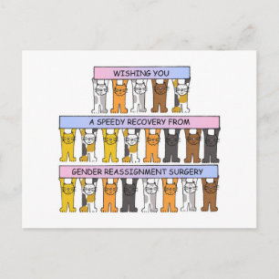 Geschlechtsspezifische Neuzuweisung Schnellere Erh Postkarte