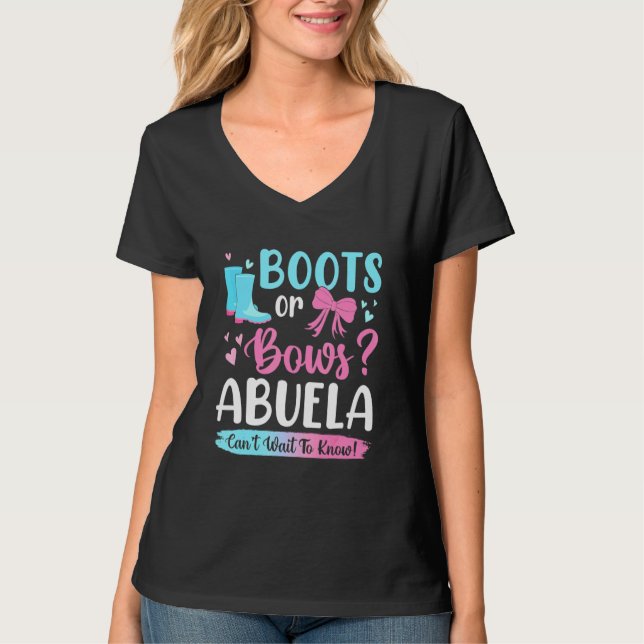 Geschlechtsspezifische Stiefel oder Bogen Abuela M T-Shirt (Vorderseite)