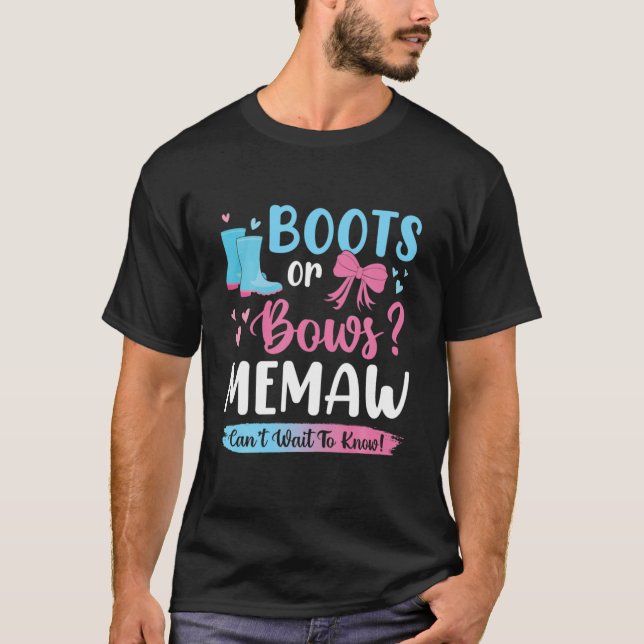 Geschlechtsspezifische Stiefel oder Bows - Memaw M T-Shirt (Vorderseite)