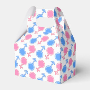 Geschlechtsspezifische Symbole für Mädchen und J Geschenkschachtel