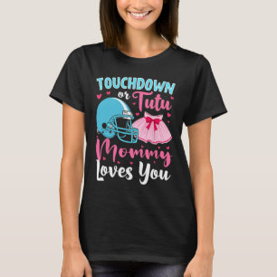 Geschlechtsspezifische Touchdown-Lieben oder Tutu- T-Shirt