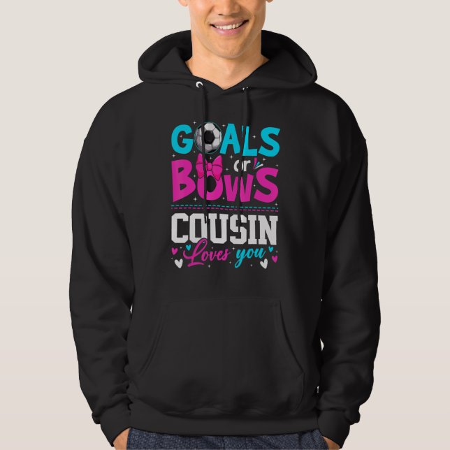 Geschlechtsspezifische Ziele oder Bows Cousin Lieb Hoodie (Vorderseite)