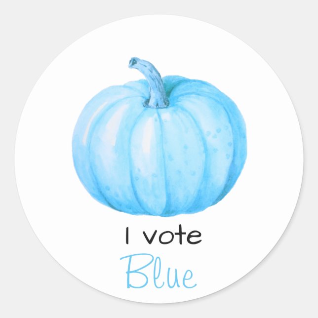 Geschlechtsverkehr Ich stimme für Blue Pumpkin Bab Runder Aufkleber (Vorderseite)