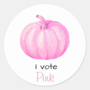 Geschlechtsverkehr Ich stimme für Pink Pumpkin Bab Runder Aufkleber