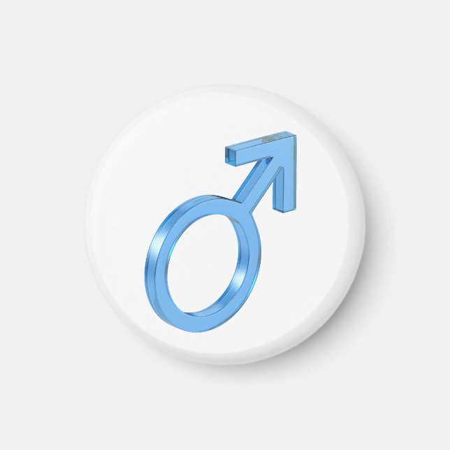 Geschlechtszeichen für Blauglas Magnet (Vorne)