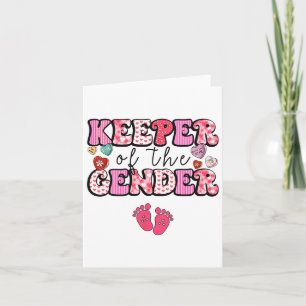 Geschlechtszugehörigkeit am Valentinstag Aufdeckun Karte