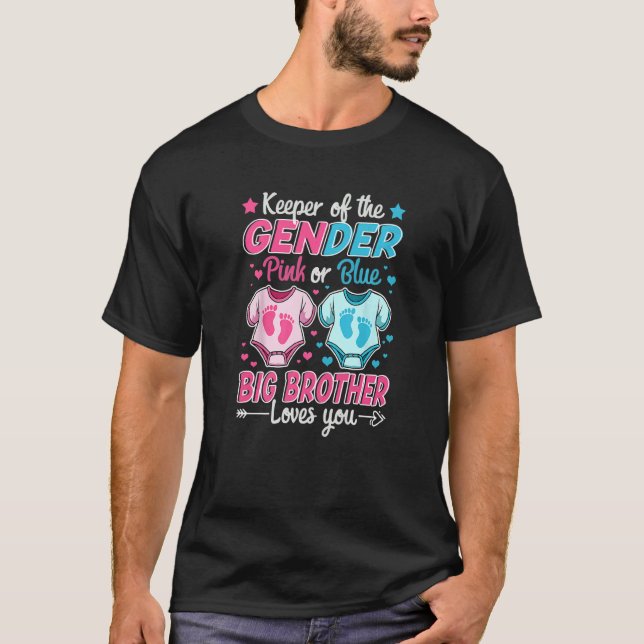 Geschlechtszugehörigkeit Aufdecken rosa oder blaue T-Shirt (Vorderseite)