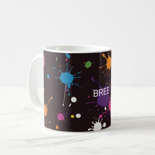 Geschliffene Multicolor-Tinte Kaffeetasse (Vorderseite Links)