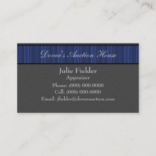 Geschliffene Streifen-Visitenkarte, grau und tiefb Visitenkarte