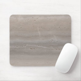 Geschliffener Travertinstein Pilz Taupe Minimalist Mousepad