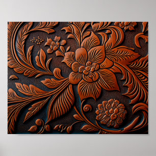 geschliffenes Leder Poster