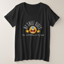 GESCHLOSSEN! LÄCHELN GROßE GRÖßE T-Shirt