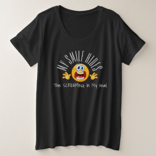 GESCHLOSSEN! LÄCHELN GROßE GRÖßE T-Shirt