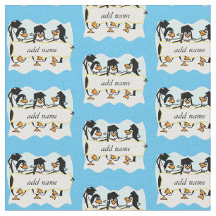 Geschlossen Pinguine mit Banner Stoff