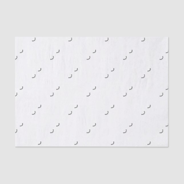 Geschlossene Augen, gerade Wimpern Seidenpapier (Vorderseite)