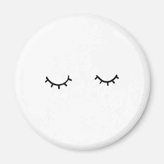 Geschlossene Augen, nur Wimpern Magnet (Vorne)