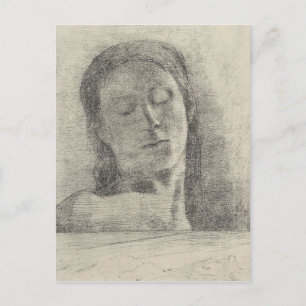 Geschlossene Augen von Bertrand-Jean Redon Postkarte