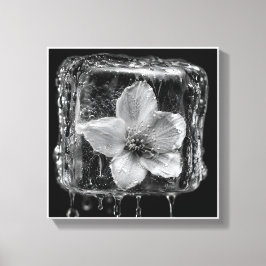 Geschlossene Blume Schmilzt Eis Leinwanddruck