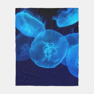 GESCHLOSSENE FOTOGRAFIE DES SCHWARMS VON JELLYFISH FLEECEDECKE