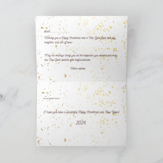 Geschlossene Weihnachts- und Neujahrskarte 2023-24 Dankeskarte