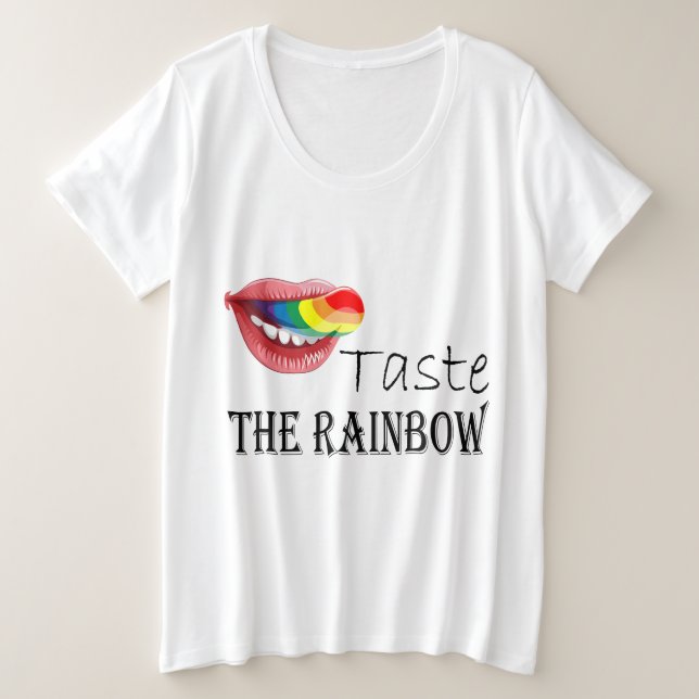 Geschmack der Regenbogen Große Größe T-Shirt (Design vorne)