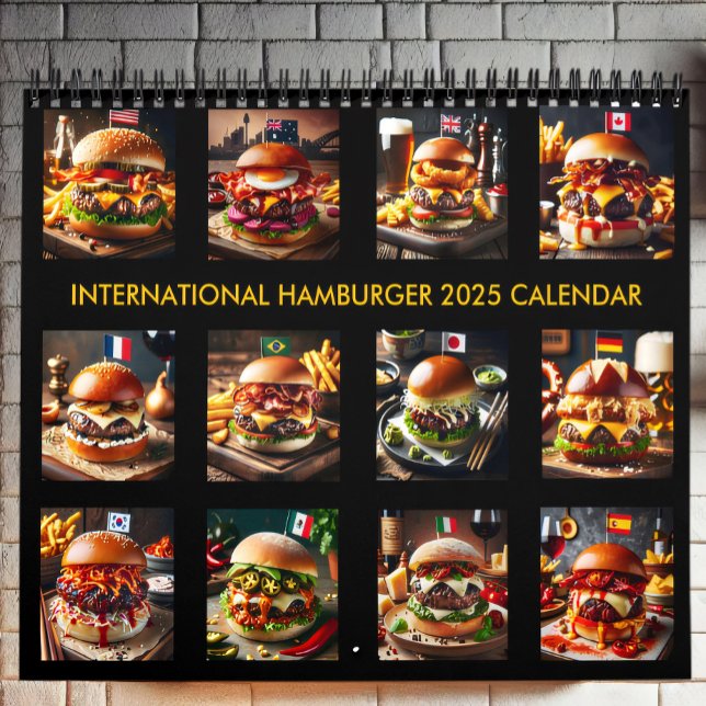 Geschmack der Welt: Internationale Hamburger 2025 Kalender (Von Creator hochgeladen)