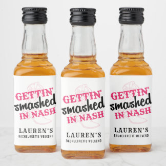 Geschmack des Nash Bachelorette Mini-Flaschenetike Alkoholflaschenetikett
