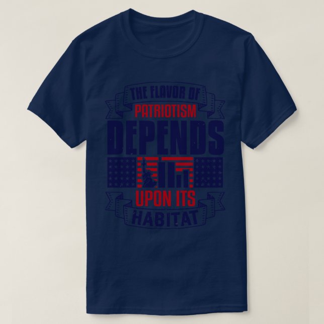 Geschmack des Patriotismus Amerikanischer Patriot T-Shirt (Design vorne)