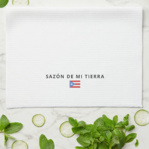 Geschmack meiner Heimat Puerto Rico Minimal Geschirrtuch