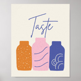 Geschmack Retro Boho Keramikvasen Wandkunst Druck Poster