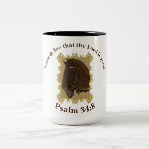 Geschmack & Sehen, dass der Herr ist gut.Psalm 34: Zweifarbige Tasse