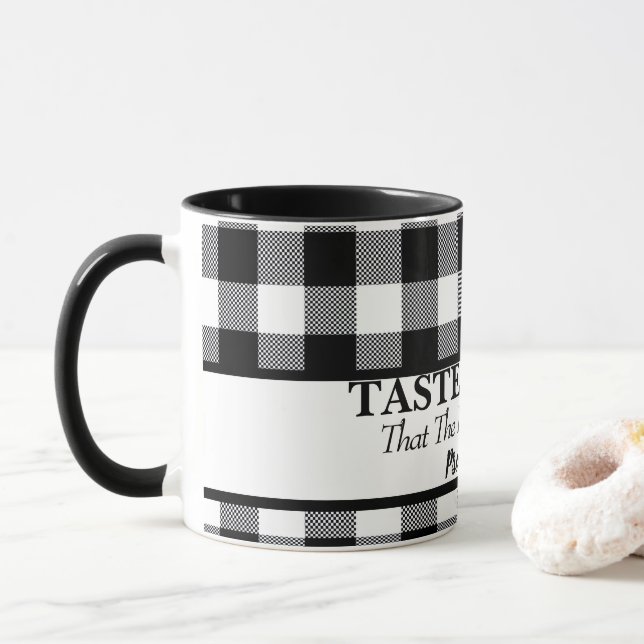 Geschmack und sehen, dass der LORD gut, schwarz &  Tasse (Mit Donut)