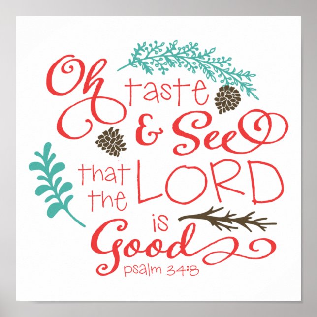 Geschmack und sehen Sie dekorative Kunst Print Poster (Vorne)