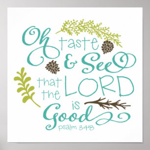 Geschmack und sehen Sie dekorative Kunst Print Poster