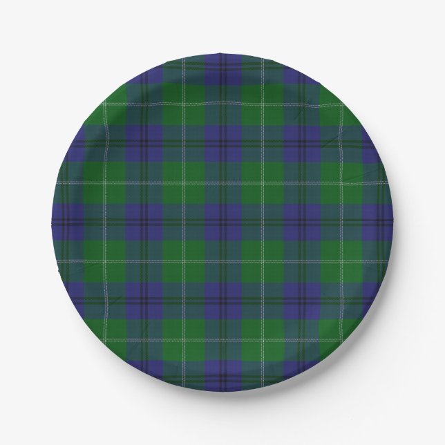 Geschmack von Scotland Clan Oliphant Tartan Karier Pappteller (Vorderseite)