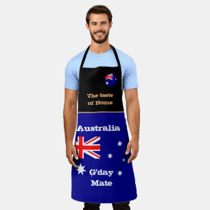 Geschmack von Zuhause und australischer Flagge /Au Schürze