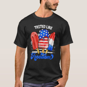 Geschmack wie Freedom Ice Cream 4. Juli Popsicle T-Shirt