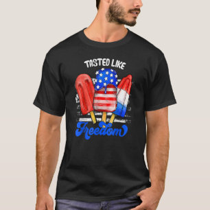 Geschmack wie Freedom Ice Cream 4. Juli Popsicle T-Shirt