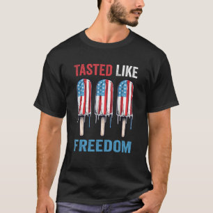Geschmack wie Freedom US Flag Eiscreme 4. Juli T-Shirt
