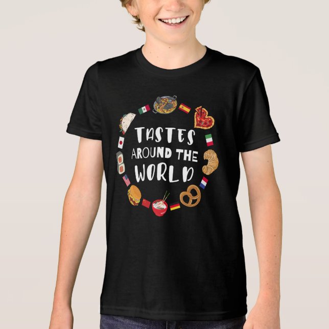 Geschmäcker auf der ganzen Welt Tri-Blend Shirt (Vorderseite)