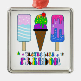 Geschmäcker wie Freiheit - LGBTQ+ Gleichheit Ornament Aus Metall