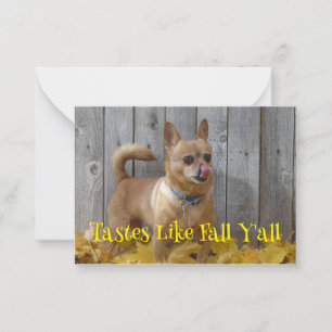 Geschmäcker wie Herbst Herbst Chihuahua Mitteilungskarte