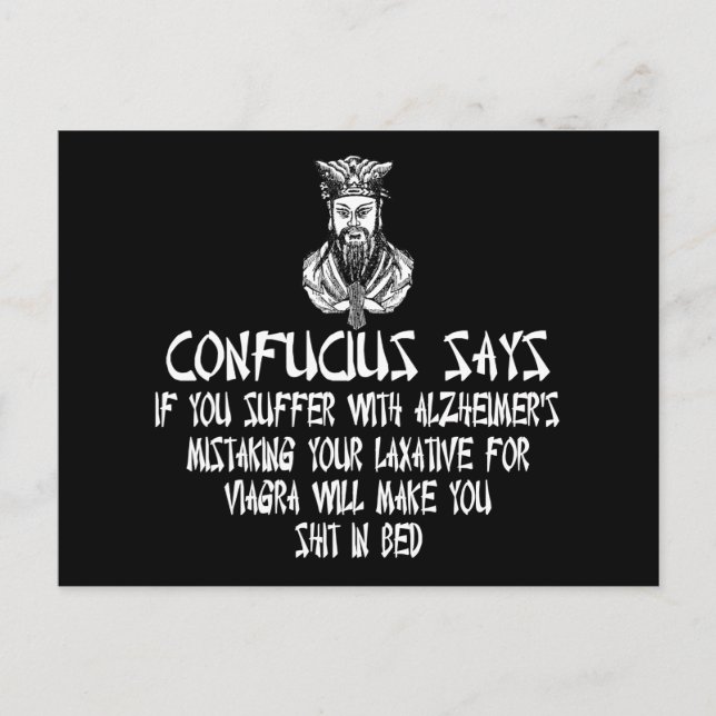 Geschmackloser Spaß Postkarte (Vorderseite)