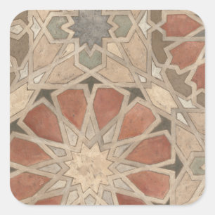 Geschmacksmuster von Marrakesch I Quadratischer Aufkleber