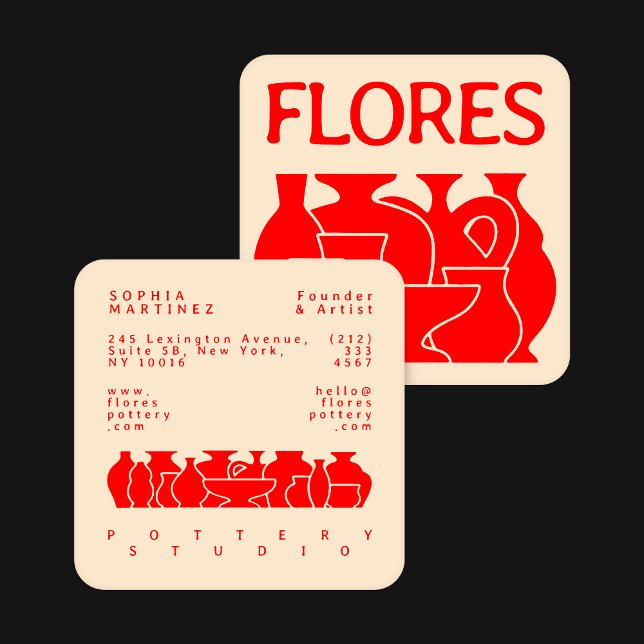 Geschmacksmusterkarte für die Silhouette von Fettv Quadratische Visitenkarte (Von Creator hochgeladen)